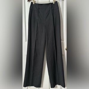 CARTONNIER 4 Gray High Waisted Front Panel Snap Trousers Sailor Military Inspo